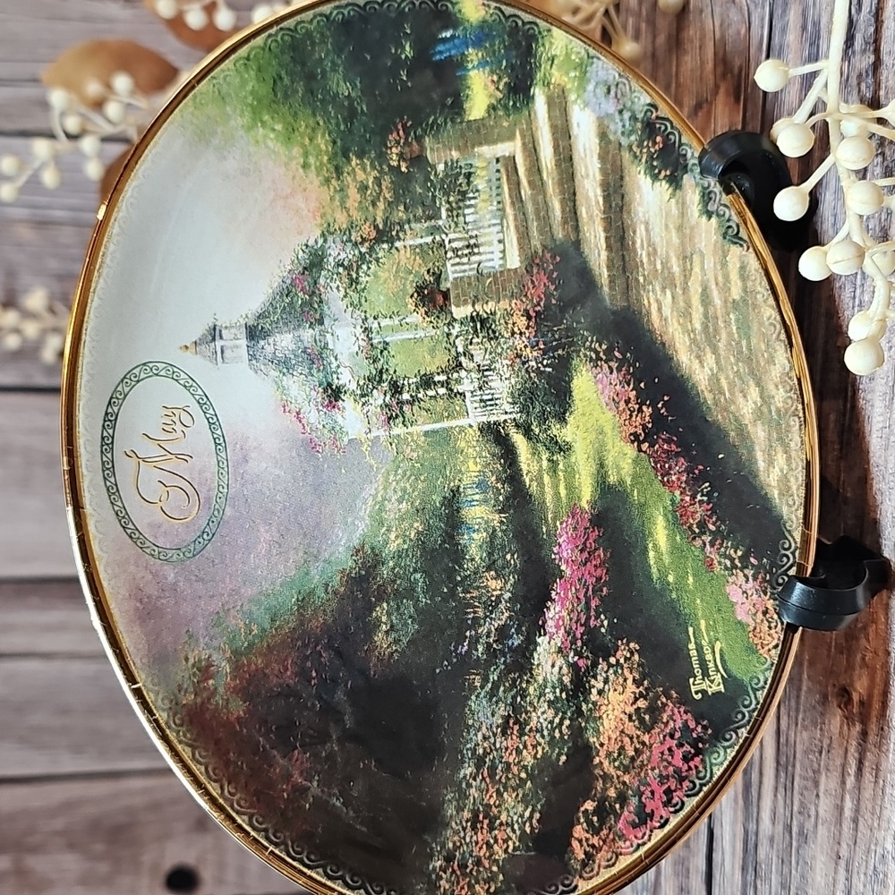 THOMAS KINKADE MAY THE HIDDEN GAZEBO PLATE NO A307 LIMITED EDITION